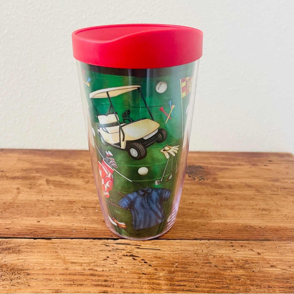 NWT Tervis Dan Morris 2008 Golf Theme 16oz Hot Cold Travel Cup Tumbler